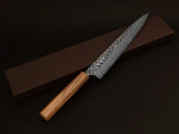 Damastmesser Sujihiki 270 SG2, 63 Lagen, Olive 11 Damastmesser Sujihiki 270 SG2, 63 Lagen, Olive – Bild 9