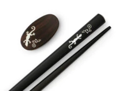 Essstäbchen Set Mit Ablage "Sanshouo", Ebenholz -Geschirr Discounter essstaebchen set mit ablage sanshouo ebenholz 1