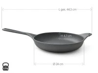 Gusseisen Bratpfanne NakedPan, 24 Cm, OIGEN 9 Gusseisen Bratpfanne NakedPan, 24 Cm, OIGEN – Bild 7