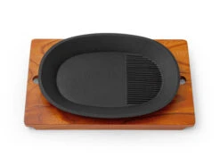 Gusseisen Grillpfanne Oval -Geschirr Discounter gusseisen grillpfanne oval 1