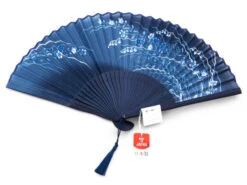 Handfächer Aino-cho, Blau -Geschirr Discounter handfaecher aino cho blau 1