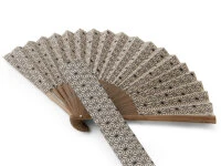 Handfächer Asanoha, Beige 5 Handfächer Asanoha, Beige – Bild 3