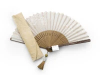 Handfächer Eien, Beige