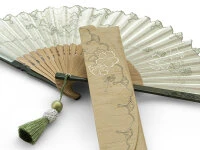 Handfächer Eien, Grün 5 Handfächer Eien, Grün – Bild 3