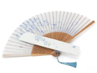 Handfächer Kiyomi, Blau 5 Handfächer Kiyomi, Blau – Bild 3