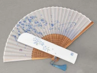 Handfächer Kiyomi, Blau 8 Handfächer Kiyomi, Blau – Bild 6