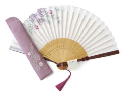 Handfächer Rozugade, Weiß -Geschirr Discounter handfaecher rozugade weiss 1