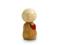 Kokeshi: Holzfigur Mönch 5 Kokeshi: Holzfigur Mönch – Bild 3