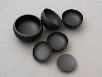 Oryoki Schalenset Schwarz 7 Oryoki Schalenset Schwarz – Bild 5