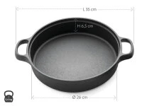 Sukiyaki Gusseisen Topf Dango, OIGEN, Ø 26 Cm 8 Sukiyaki Gusseisen Topf Dango, OIGEN, Ø 26 Cm – Bild 6