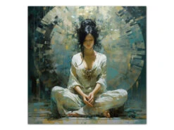 Wandbild Zazen #2, Japanische Meditation, Farbig, 1:1 -Geschirr Discounter wandbild zazen 2 japanische meditation farbig 1 1 17 1